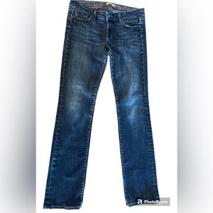PAIGE premium denim jeans. Blue Heights skinny straight leg.